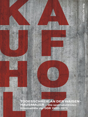 cover image of Todesschreie an der Waisenhausmauer